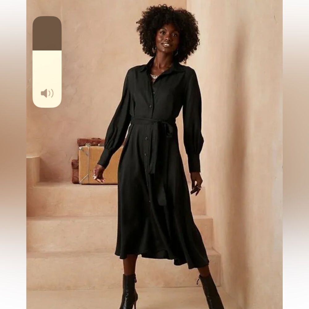 Banana Republic Black Button down dress